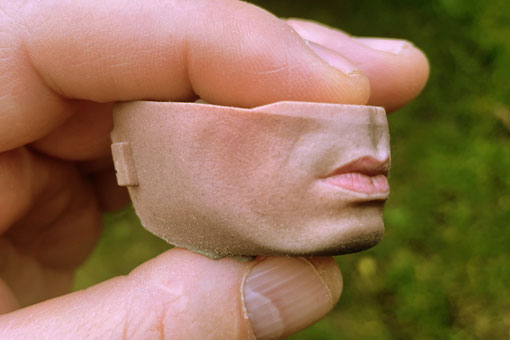 Bas du visage miniature en silicone pour figurine