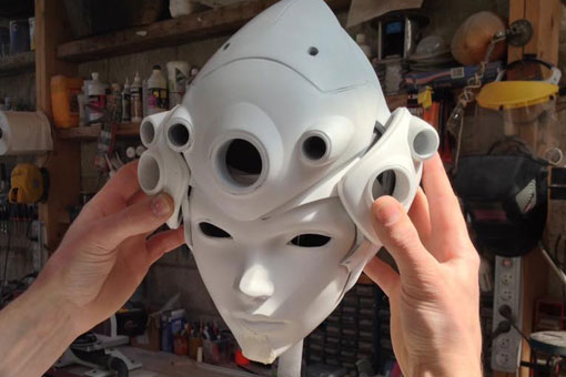 Étape de fabrication du casque de Widowmaker en impression 3D