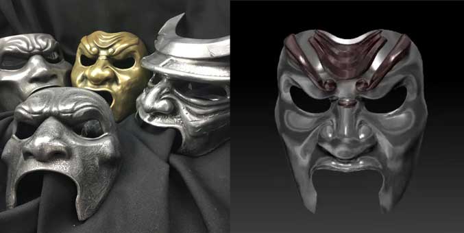 Création de masques de samouraï